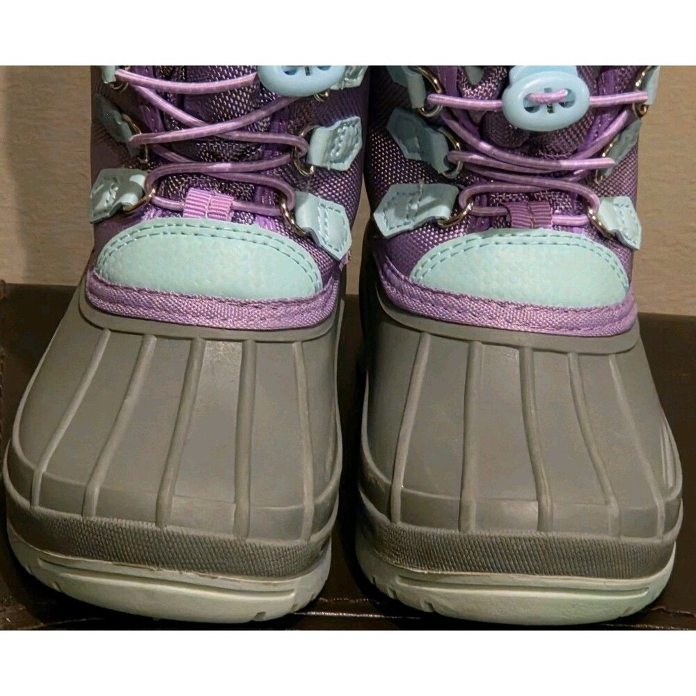 Wonder Nation Girls' Snow Boots Purple & Mint with 3M Thinsulate - Size 9